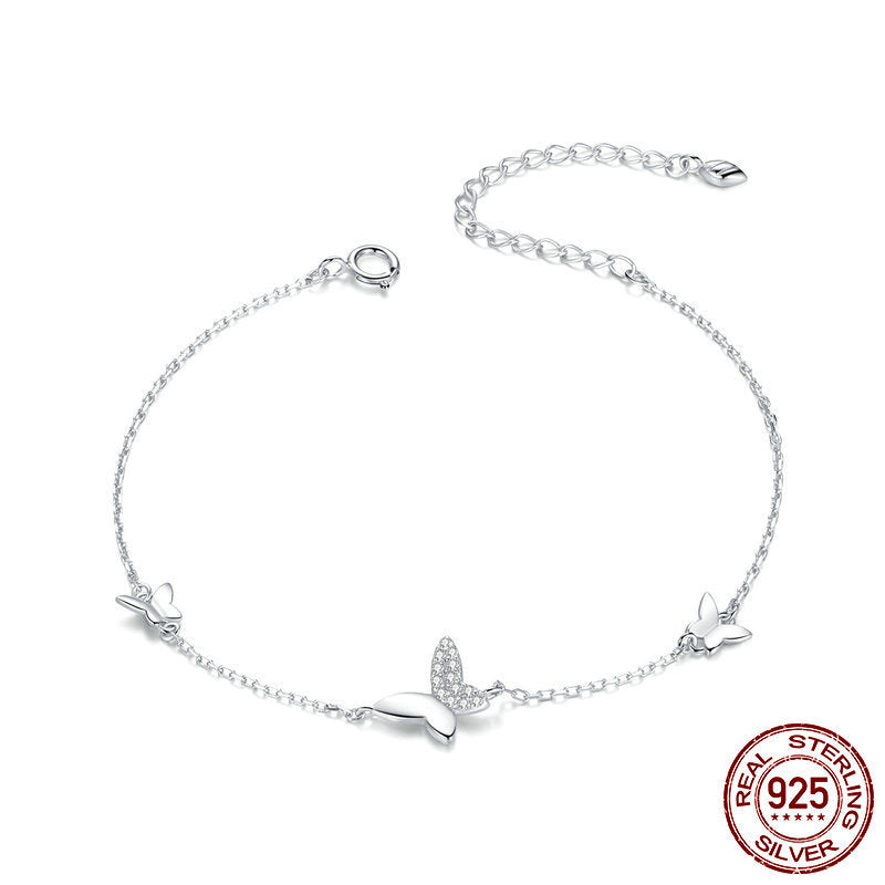 925 Silver Butterfly Dancing Bracelet for Women