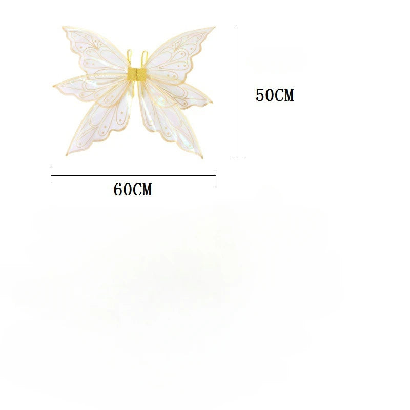 Butterfly Fairy Wings for Girls Women Halloween Valentine Birthday Christmas Party Costume Princess Cosplay Dress Up Gift