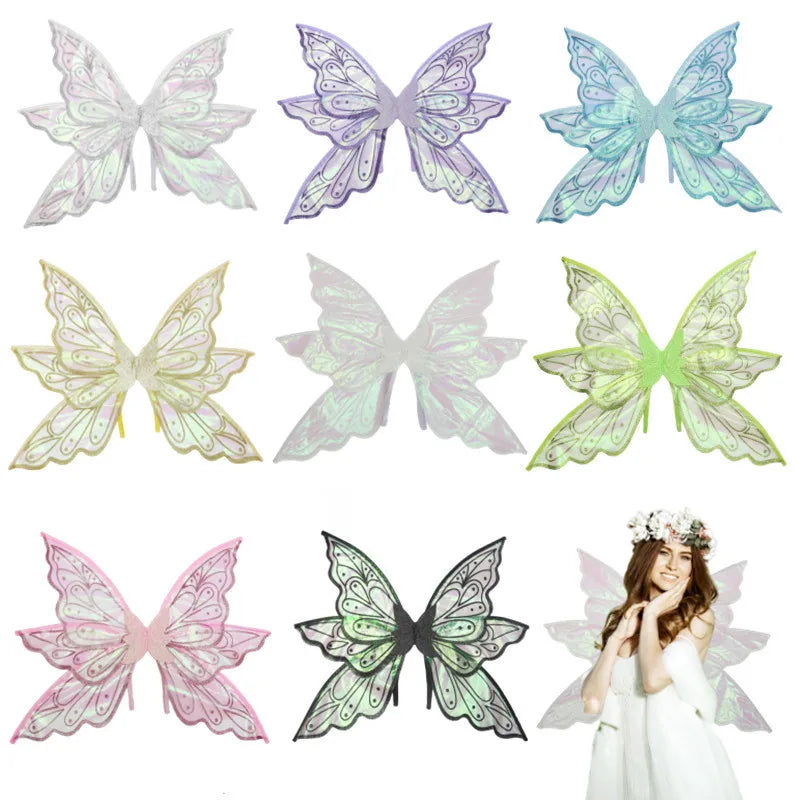Butterfly Fairy Wings for Girls Women Halloween Valentine Birthday Christmas Party Costume Princess Cosplay Dress Up Gift